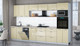 Миниатюра изображения товара Кухонный гарнитур Интерлиния Мила Gloss 3.5-ПМ3 (ваниль глянец/ваниль глянец/травертин серый)