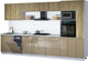 Миниатюра изображения товара Кухонный гарнитур Интерлиния Мила Gloss 3.6-ПМ3 (капучино глянец/дуб вотан/серый каспий)