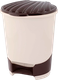 Миниатюра изображения товара Мусорное ведро No Brand с педалью (10л, слоновая кость)