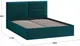 Миниатюра изображения товара Каркас кровати ТриЯ Глосс универсальный тип 1 180x200 (велюр Confetti Izumrud)