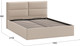 Миниатюра изображения товара Полуторная кровать ТриЯ Глосс универсальная с ПМ тип 1 140x200 (велюр Confetti Cream)