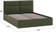 Миниатюра изображения товара Полуторная кровать ТриЯ Глосс универсальная с ПМ тип 1 140x200 (микровелюр Jercy Deep Green)