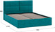 Миниатюра изображения товара Полуторная кровать ТриЯ Глосс универсальная с ПМ тип 1 140x200 (микровелюр Jercy Izumrud)
