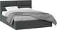 Миниатюра изображения товара Полуторная кровать ТриЯ Глосс универсальная тип 1 140x200 (велюр графит)