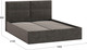Миниатюра изображения товара Полуторная кровать ТриЯ Глосс универсальная тип 1 140x200 (микровелюр Jercy Stone)