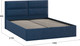 Миниатюра изображения товара Полуторная кровать ТриЯ Глосс универсальная тип 1 140x200 (микровелюр Wellmart Blue)