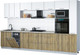 Миниатюра изображения товара Кухонный гарнитур Интерлиния Мила Gloss 3.6-ПМ3 (дуб вотан/белый/опал светлый)