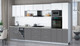 Миниатюра изображения товара Кухонный гарнитур Интерлиния Мила Gloss 3.6-ПМ3 (серый/белый/опал светлый)