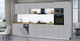 Миниатюра изображения товара Кухонный гарнитур Интерлиния Мила Gloss 3.8-ПМ3 (грей/грей/дуб бунратти)