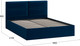 Миниатюра изображения товара Двуспальная кровать ТриЯ Глосс универсальная Тип 1 180x200 (велюр Confetti Blue)