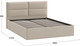 Миниатюра изображения товара Двуспальная кровать ТриЯ Глосс универсальная тип 1 180x200 (велюр Confetti Cream)