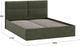 Миниатюра изображения товара Двуспальная кровать ТриЯ Глосс универсальная тип 1 180x200 (микровелюр Jercy Deep Green)