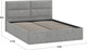 Миниатюра изображения товара Полуторная кровать ТриЯ Глосс универсальная тип 1 140x200 (микровелюр Wellmart Silver)