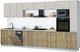 Миниатюра изображения товара Кухонный гарнитур Интерлиния Мила Gloss 3.8-ПМ3 (дуб вотан/кашемир/бискайская сосна)