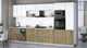 Миниатюра изображения товара Кухонный гарнитур Интерлиния Мила Gloss 3.7-ПМ3 (дуб вотан/белый/опал светлый)