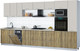 Миниатюра изображения товара Кухонный гарнитур Интерлиния Мила Gloss 3.9-ПМ3 (дуб вотан/кашемир/бискайская сосна)