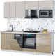 Миниатюра изображения товара Кухонный гарнитур Интерлиния Мила Gloss 2.25-ПМ4 (капучино глянец/кашемир/травертин серый)