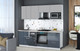 Миниатюра изображения товара Кухонный гарнитур Интерлиния Мила Gloss 2.25-ПМ4 (асфальт глянец/грей/бискайская сосна)