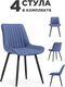 Миниатюра изображения товара Набор стульев Notta Вейв / 619159 (4 шт, синий/черный)