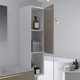 Миниатюра изображения товара Шкаф-полупенал для ванной ЗОВ Дублин / CDUFLWMFC (флавио кашемир)