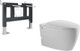 Миниатюра изображения товара Унитаз подвесной с инсталляцией Abber Bequem AC1107P-AC0101P (с импульсным смывом)