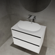 Миниатюра изображения товара Тумба с умывальником ЗОВ Парма 80 / P80LWP0MWMC1B-LDSPW6002 (белый матовый)