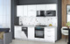 Миниатюра изображения товара Кухонный гарнитур Интерлиния Мила Gloss 2.6-ПМ4 (белый/белый/серый каспий)