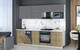 Миниатюра изображения товара Кухонный гарнитур Интерлиния Мила Gloss 2.6-ПМ4 (дуб вотан/серый/белый гранит)