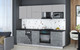 Миниатюра изображения товара Кухонный гарнитур Интерлиния Мила Gloss 2.6-ПМ4 (керамика/грей/кастилло темный)