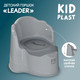 Миниатюра изображения товара Детский горшок KidPlast Leader / PL075402 (светло-серый/серый)