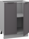 Миниатюра изображения товара Шкаф-стол кухонный Arvento Корнелия Флок-плюс НШ60р без столешницы (графит софт)
