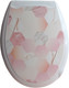 Миниатюра изображения товара Сиденье для унитаза Еврокомфорт Розовая абстракция 002721 (жесткое)