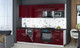 Миниатюра изображения товара Кухонный гарнитур Интерлиния Мила Gloss 2.7-ПМ4 (бордовый глянец/бордовый глянец/кастилло темный)