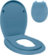Миниатюра изображения товара Сиденье для унитаза Еврокомфорт Океан Lux с детской накладкой 003730 (жесткое, лазурный)