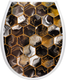 Миниатюра изображения товара Сиденье для унитаза Еврокомфорт Океан Lux Абстракция соты с детской накладкой 003735 (жесткое)