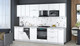 Миниатюра изображения товара Кухонный гарнитур Интерлиния Мила Gloss 3.0-ПМ4 (белый/белый/серый каспий)