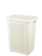 Миниатюра изображения товара Корзина для белья El Casa Виола 205 с крышкой / 640300 (50л, слоновая кость)