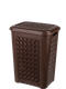 Миниатюра изображения товара Корзина для белья El Casa Виола 205 с крышкой / 640299 (50л, коричневый)