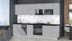 Миниатюра изображения товара Кухонный гарнитур Интерлиния Мила Gloss 3.0-ПМ4 (грей/грей/кастилло темный)