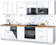 Миниатюра изображения товара Кухонный гарнитур Интерлиния Мила Gloss 3.0-ПМ4 (белый глянец/белый глянец/дуб бунратти)