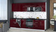 Миниатюра изображения товара Кухонный гарнитур Интерлиния Мила Gloss 3.0-ПМ4 (бордовый глянец/бордовый глянец/кастилло темный)