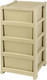 Миниатюра изображения товара Комод пластиковый El Casa Виола 4-х секционный / 640034 (бежевый)