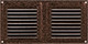 Миниатюра изображения товара Решетка вентиляционная Нора-М 100x200 с сеткой / 19386 (кожа/медь)