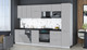 Миниатюра изображения товара Кухонный гарнитур Интерлиния Мила Gloss 3.1-ПМ4 (грей/грей/кастилло темный)