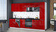 Миниатюра изображения товара Кухонный гарнитур Интерлиния Мила Gloss 3.1-ПМ4 (красный глянец/красный глянец/кастилло темный)