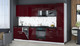 Миниатюра изображения товара Кухонный гарнитур Интерлиния Мила Gloss 3.1-ПМ4 (бордовый глянец/бордовый глянец/кастилло темный)