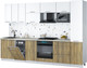 Миниатюра изображения товара Кухонный гарнитур Интерлиния Мила Gloss 3.1-ПМ4 (дуб вотан/белый/опал светлый)