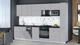 Миниатюра изображения товара Кухонный гарнитур Интерлиния Мила Gloss 3.2-ПМ4 (грей/грей/кастилло темный)