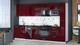 Миниатюра изображения товара Кухонный гарнитур Интерлиния Мила Gloss 3.2-ПМ4 (бордовый глянец/бордовый глянец/кастилло темный)