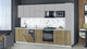 Миниатюра изображения товара Кухонный гарнитур Интерлиния Мила Gloss 3.2-ПМ4 (дуб вотан/грей/серый каспий)